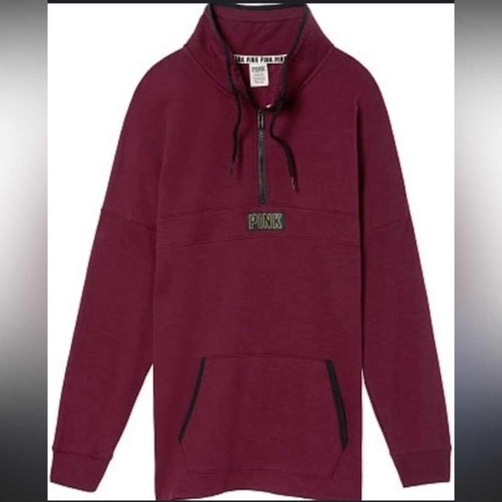 Victoria's Secret PINK Varsity Quarter Zip Sweatshirt